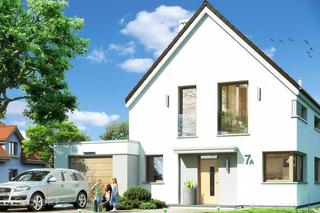 Projekt domu z poddaszem, tani w budowie - wizualizacje, rzuty