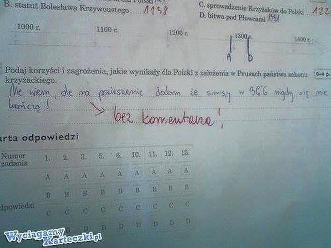 Nauczyciel płakał ze śmiechu jak sprawdzał. Te odpowiedzi z klasówek to HIT! [GALERIA]