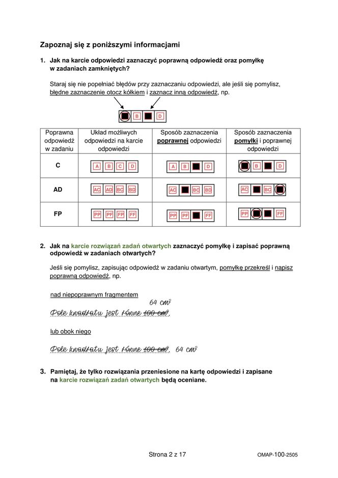 Egzamin ósmoklasisty 2025 - matematyka