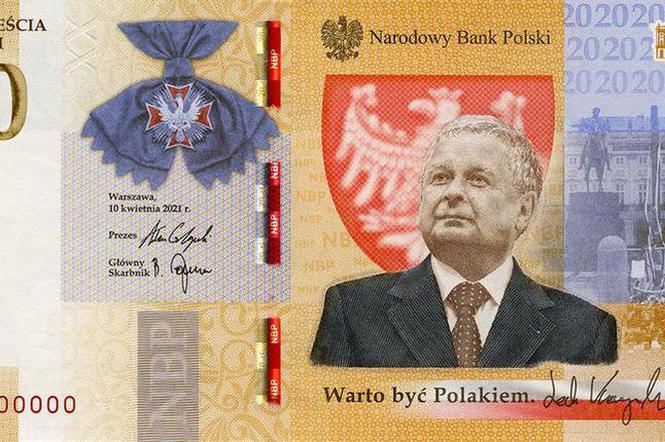 Banknot 20-złotowy z Lechem Kaczyńskim