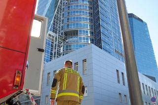 Pożar w biurowcu w Warszawie