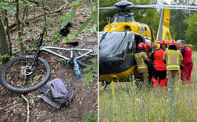 Dramat na Bielanach. Nastolatek wywrócił się na rowerze. W akcji śmigłowiec LPR