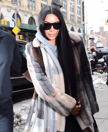 Kim Kardashian w futrze