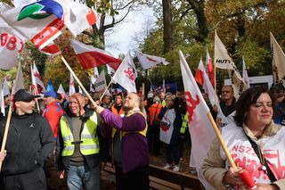 Hutnicy protestowali w Warszawie. Prosimy o kredyt, żeby przetrwać zimę