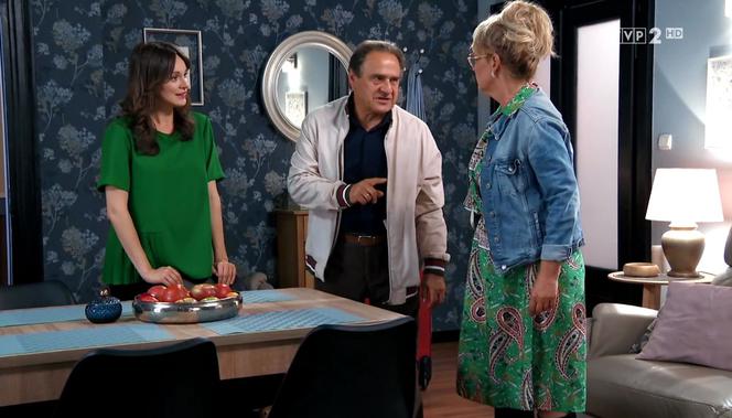 Barwy szczęścia odc. 2151. Jerzy (Bronisław Wrocławski), Małgorzata (Adrianna Biedrzyńska), Natalia (Maria Dejmek)