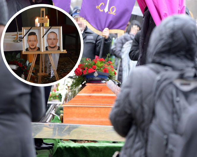 Pogrzeb polskich strażaków. Nawet niebo płakało. Bracia Kacper i Dawid zginęli w Belgii