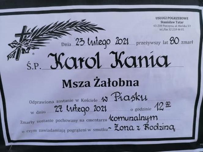 Pogrzeb milionera Karola Kani ze Śląska, który zginął  w katastrofie lotniczej w Pszczynie