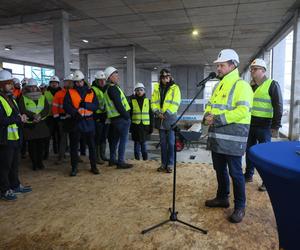 Uroczystość na terenie nowej stacji techniczno-postojowej metra w Warszawie