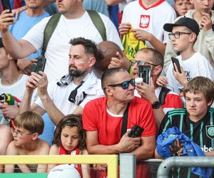 Kibice na meczu gwiazd Polska - Brazylia na Stadionie Śląskim
