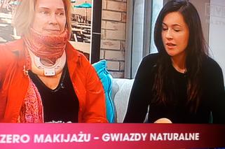 Małgorzata Potocka w kołnierzu ortopedycznym