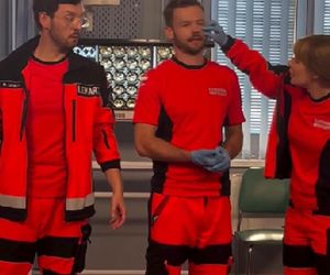 Na sygnale. Lisicki (Kamil Błoch), Nowy (Kamil Wodka), Basia (Anna Wysocka-Jaworska)