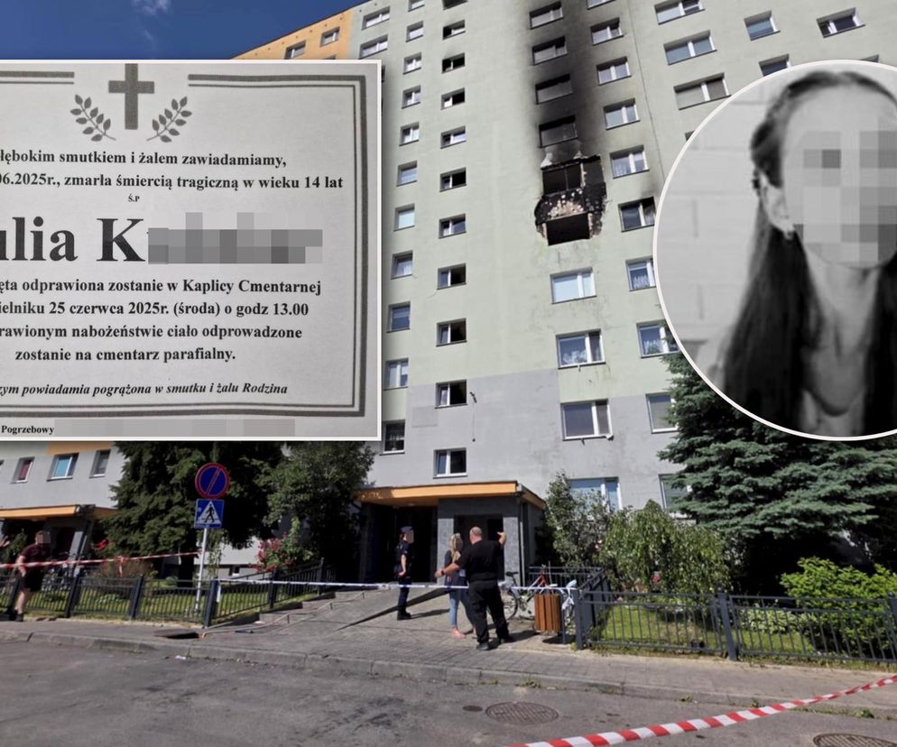 Tragiczny pożar wieżowca zabrał życie Julki. Ostatnie pożegnanie 14-latki