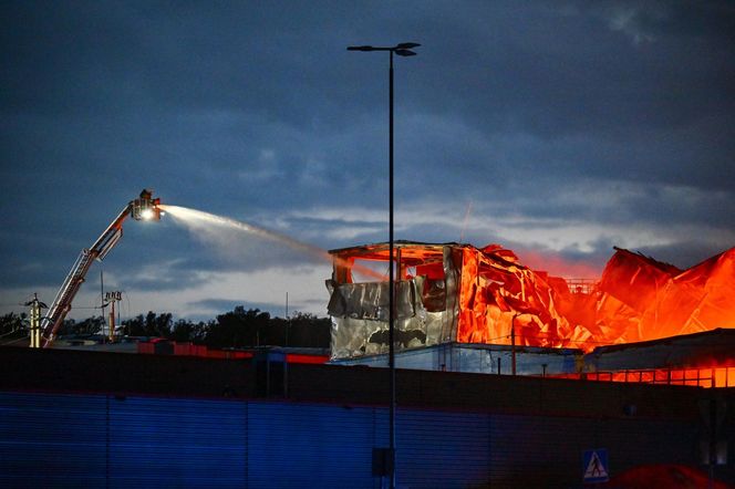 Pożar hali w Mińsku Mazowieckim