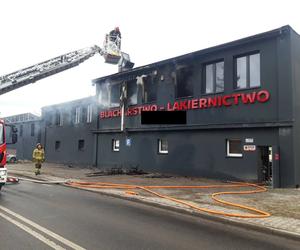 Pożar lakierni w Rybniku. Straty oszacowano na 300 tys. złotych 