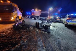 Wypadek na trasie S1 w Podwarpiu