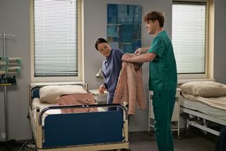 Pierwsza miłość, odcinek 3966: Julita (Dagmara Bryzek), Radek (Karol Biskup)