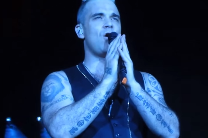 Robbie Williams koncert w Madrycie w 2015 kadr z nagrania fanów