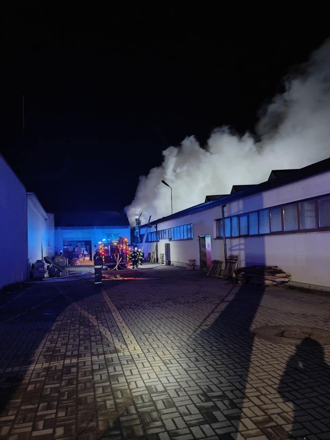 Pożar w zakładzie stolarskim w Przedborzu