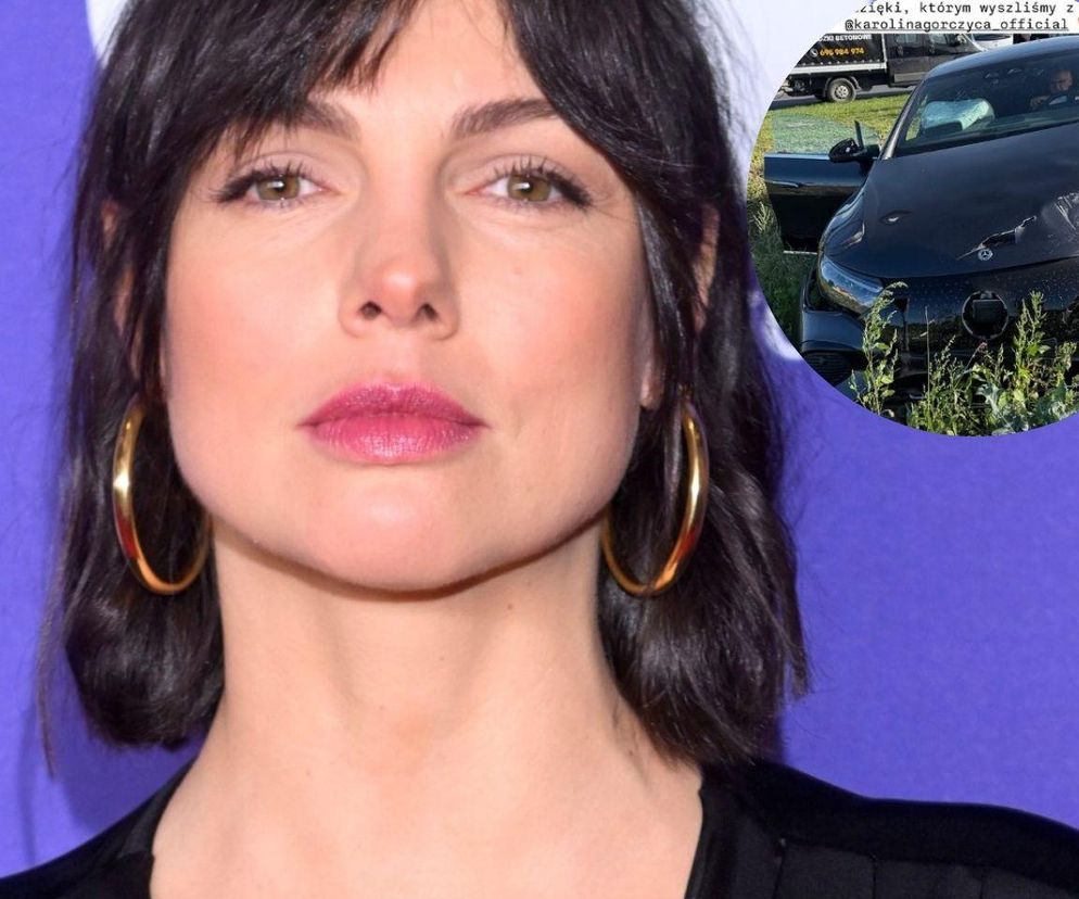 Karolina Gorczyca dziękuje Bogu i służbom. Tak wygląda merc Czeczota po wypadku