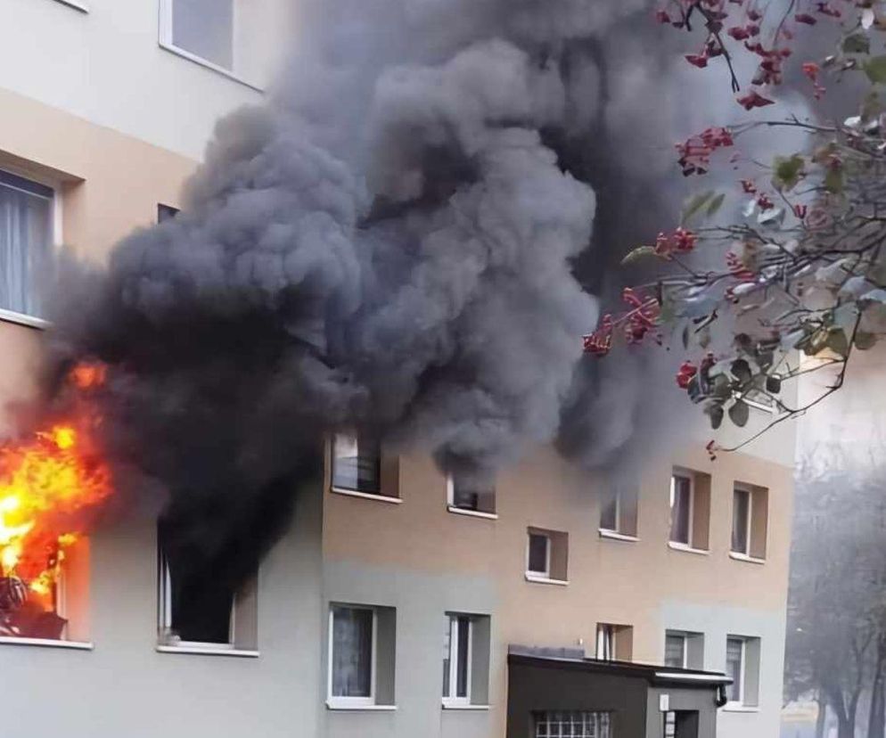 Pożar mieszkania w Zabrzu przy ul. Kalinowej 