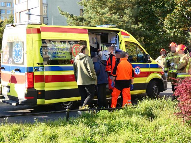 Wypadek na Czerniakowie, w akcji śmigłowiec LPR