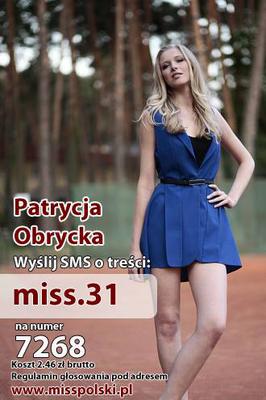 Wybory miss polski 2014 Patrycja Obrycka