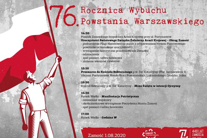 Zamość: Zamościanie uczą 76. Rocznicę Wybuchu Powstania Warszawskiego