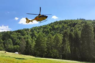 Wypadek ciągnika w Wierchomli 