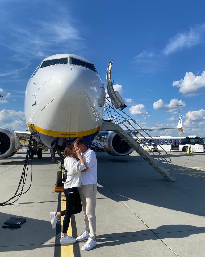 Oświadczyny na płycie Kraków Airport