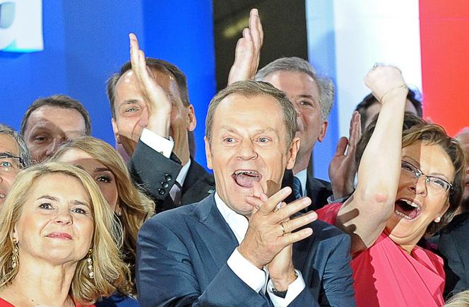 Wybory 2011. Sztab wyborczy PO. Donald Tusk, Ewa Kopacz