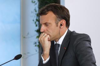 Macron dociśnięty w Irpieniu! Musiał tłumaczyć się ze swoich słów