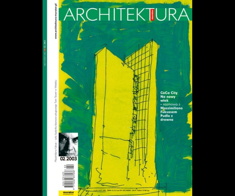 Okładka Miesięcznik Architektura 02/2003