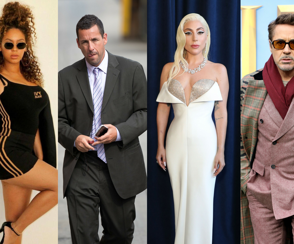 Adam Sandler, Beyonce, Lady Gaga, Robert Downey Jr