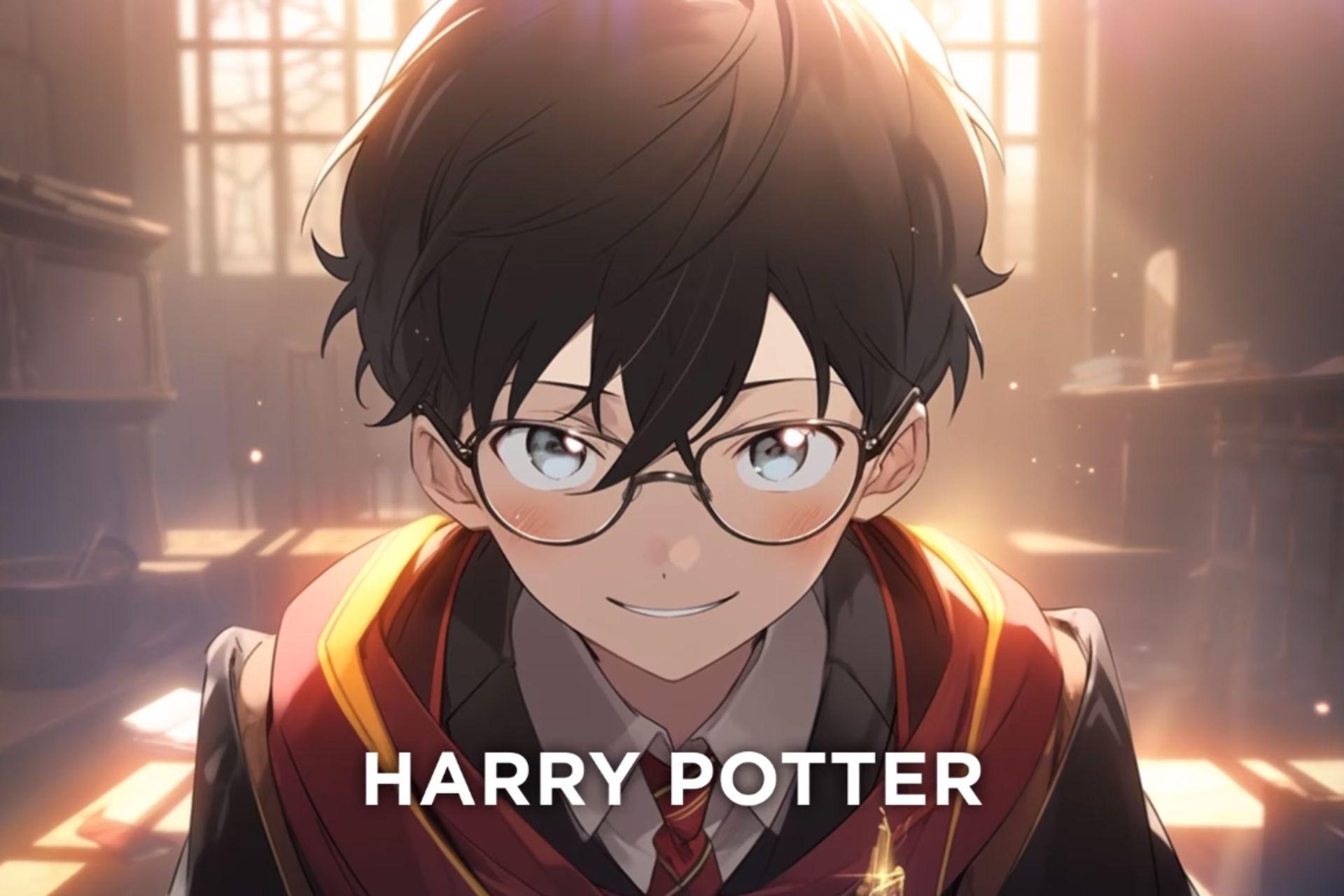 Harry Potter jako serial animowany? Sztuczna inteligencja pokazała  bohaterów w wersji anime!