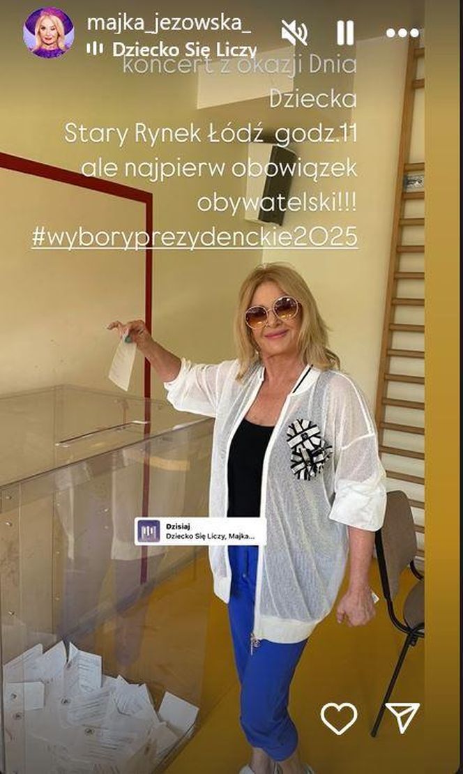 Wybory Prezydenckie 2025: Jak głosują gwiazdy? Majka Jeżowska