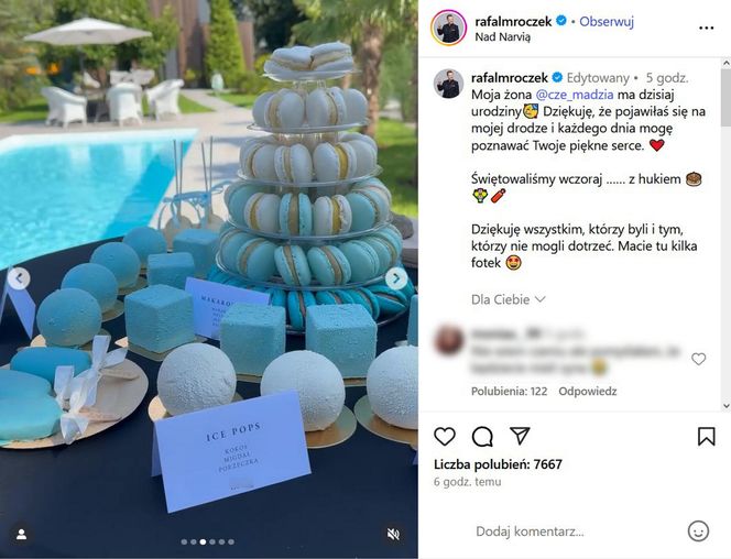 Urodziny żony Rafała Mroczka na bogato