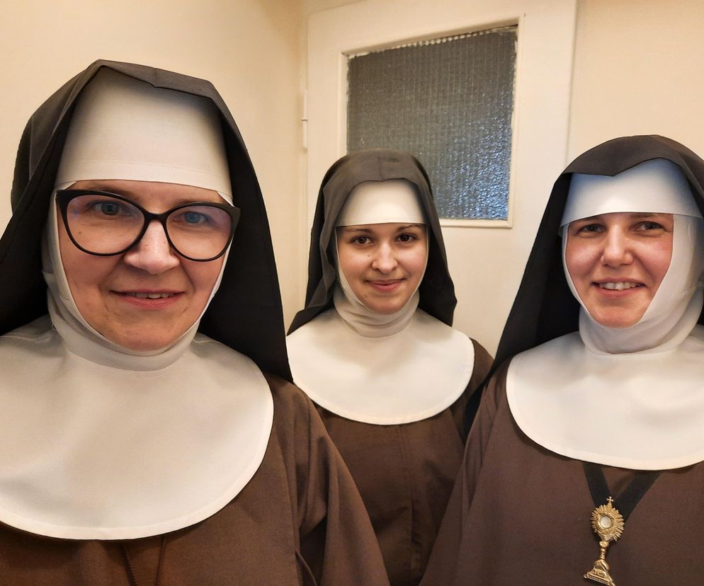 (od lewej) s. Bonawentura, s. Teresa, s. Patrycja, klaryski ze Słupska