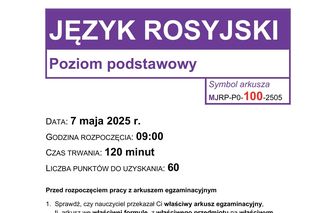 Matura 2025 rosyjski 07.05.2025: Arkusze CKE, odpowiedzi. Co na maturze z rosyjskiego?
