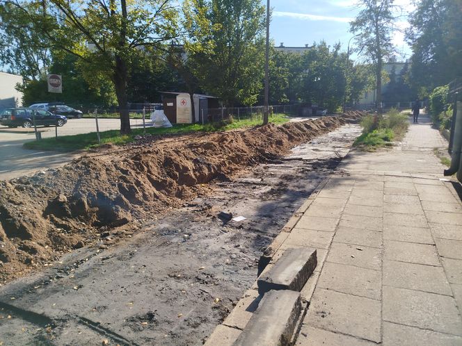 Roboty drogowe na ulicy Błonie w Siedlcach