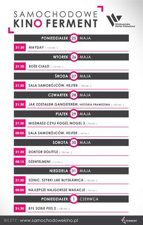 Samochodowe kino Ferment - Poznań [REPERTUAR]