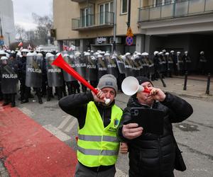 Protest rolników pod Sejmem - starcia z policją