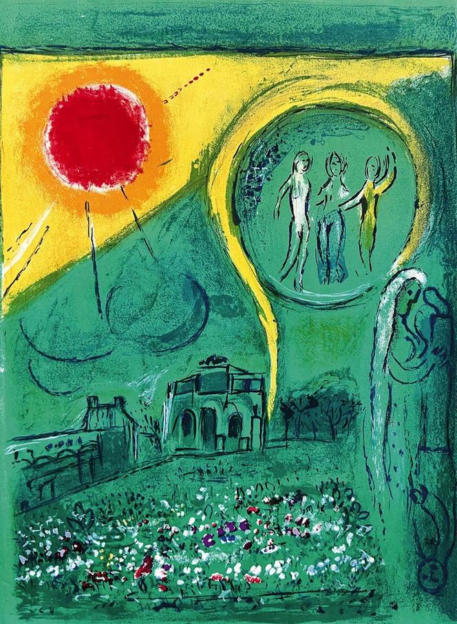 Marc Chagall, "Karuzela w Luwrze"