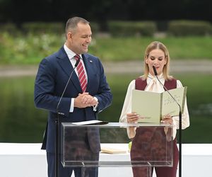 Marta Nawrocka na Narodowym Czytaniu