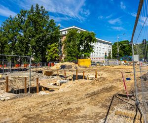Tramwaj na Rakowieckiej w budowie