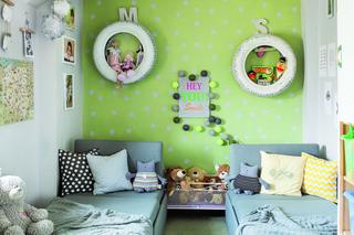 Zielone ściany w dziecięcym pokoju