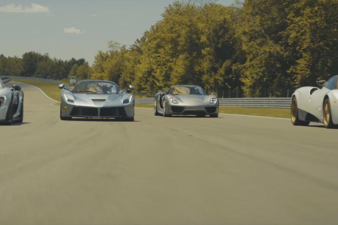 Ferrari LaFerrari, Porsche 918 Spyder, McLaren P1, Pagani Huayra