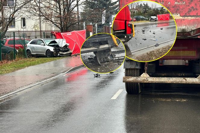 Józefosław. Osobówką wjechali pod tira. Tragiczna wiadomość	