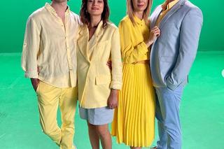 Nowa czołówka Barw szczęścia 2023. Natalia (Maria Dejmek), Herman (Maciej Raniszewski), Malwina (Joanna Gleń), Cezary (Marcel Opaliński)	