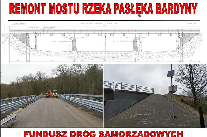 Powiat braniewski remontuje mosty. Dzięki pieniądzom pozyskanym z Funduszu Dróg Samorządowych 