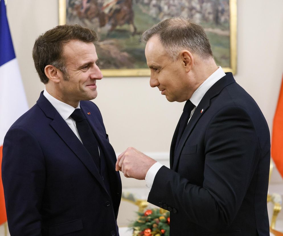 Andrzej Duda i Emmanuel Macron